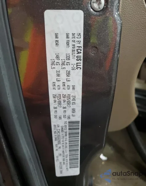 2016 Chrysler Town & Country Touring z USA, uszkodzony, nr VIN 2C4RC1BG6GR280361